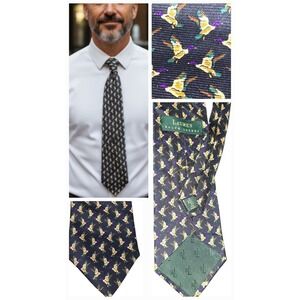 Sharp Ralph Lauren Sport Duck   Hunting Flying Mallards Silk Mens Neck tie Usa